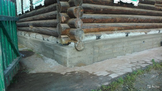Ремонт фундамента старого деревянного дома